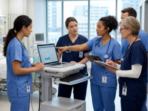 healthcare staffing agency USA nurses working in hospital