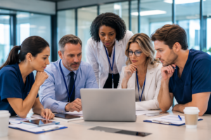 Healthcare Hiring Process healthcare recruitment process in hospital office discussion