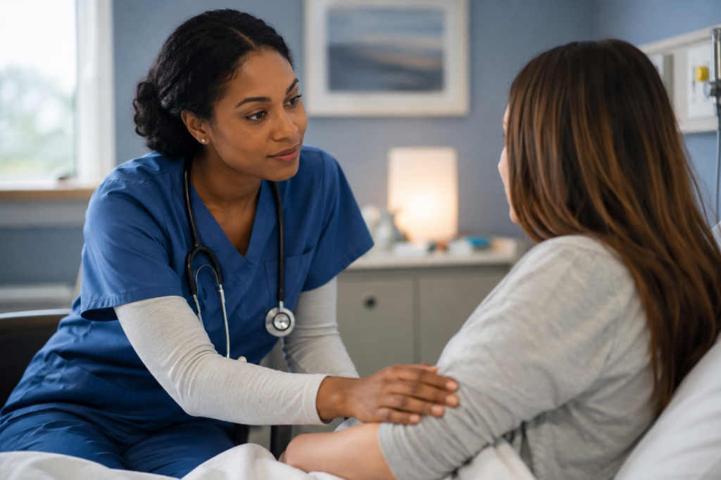 Psychiatric Nursing professional providing behavioral health patient care in a hospital setting
