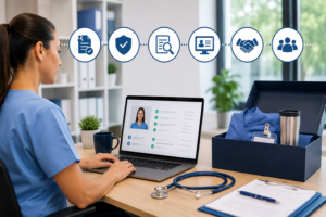 Travel Clinician Onboarding process for healthcare staffing agencies in the USA